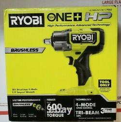 New RYOBI ONE+ HP 18V Brushless Cordless 4-Mode 1/2 in. Impact Wrench P262