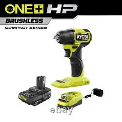 ONE+HP18V Brushless Cordless Compact 3/8 in. Impact Wrench Kit with 1.5 Ah Batt