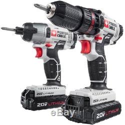 PORTER-CABLE Drill Driver and Impact Wrench 2-Tool 20-Volt Cordless Combo