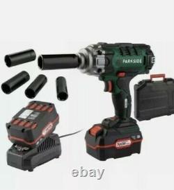 Parkside 20V Cordless Impact Wrench 400-NM with 1 x 4AH Battery & Charger
