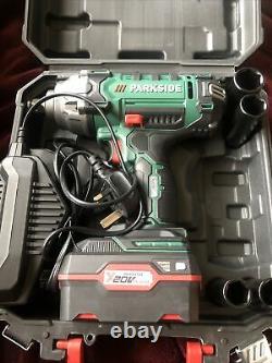 Parkside 20V Cordless Vehicle Impact Wrench With Battery And Charger 4AH