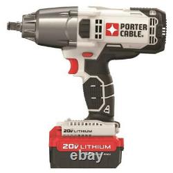Porter Cable 20V 1/2-In Drive Cordless Impact Wrench With Battery Kit