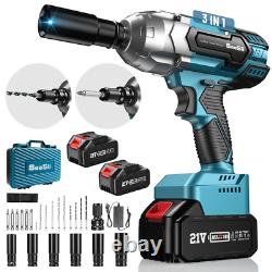 Power Cordless Impact Wrench 650Nm 1/2'' 3 in 1 Brushless Impact Wrench NEW