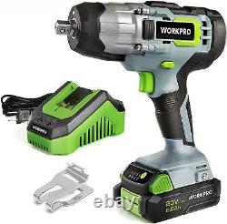 Powerful 20V Cordless Impact Wrench 320 Ft Pounds Max Torque, Fast Charger