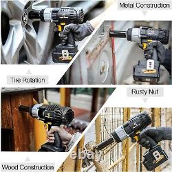 Powerful Motor Cordless Impact Wrench Rapid Fast Charge LED Sockets