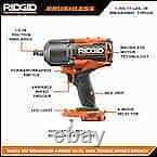 RIDGID 18V Brushless Cordless 4-Mode 1/2 in. High-Torque Impact Wrench Tool