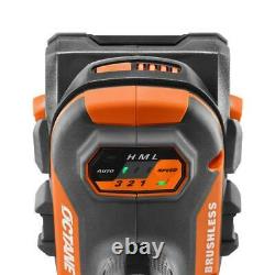 RIDGID Cordless Brushless Impact Wrench Kit 3/8-Inch 18-Volt Battery Charger