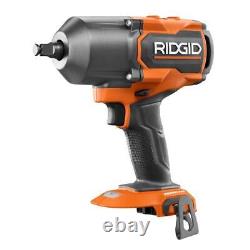 RIDGID Impact Wrench 1/2 High-Torque 18V Cordless 4-Mode with Battery + Charger