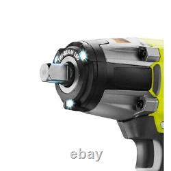 RYOBI 18V Cordless 3-Speed 1/2 In Impact Wrench Kit With + Battery + Charger