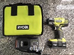 RYOBI P1833 3-speed 18V 1/2 Cordless Impact Wrench Kit 4ah Battery Charger Bag