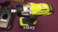 RYOBI P1833 3-speed 18V 1/2 Cordless Impact Wrench Kit -With Battery & Charger