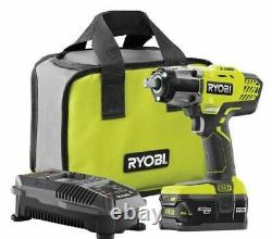 RYOBI P1833 Cordless Impact Wrench 3 Speed 1/2 18V Kit with Battery & Charger NEW