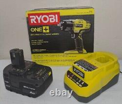 RYOBI P261 ONE+ 18V Cordless 3-Speed 1/2 in. Impact Wrench w 4AH Batt + Charger