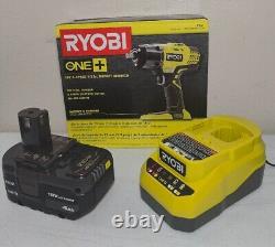 RYOBI P261 ONE+ 18V Cordless 3-Speed 1/2 in. Impact Wrench w 4AH Batt + Charger