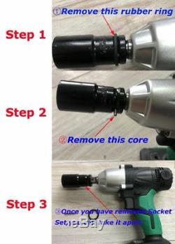 Ratchet Rattle Nut Gun 21V 1/2 Drive Cordless Impact Wrench 6.0Ah Deworx Socket