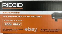 Ridgid 18V 3/8 in. Ratchet Brushless Cordless Tool Only Model R86601 1B