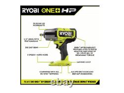 Ryobi 18V Brushless Cordless 4-Mode 1/2 in. High Torque Impact Wrench Kit