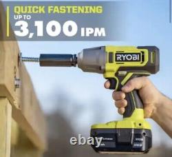 Ryobi ONE+ 18V Cordless 1/2 in. Impact Wrench Kit with 4.0 Ah Battery & Charger