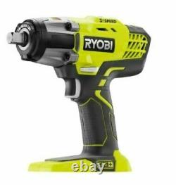 Ryobi P1935N One+ 18V Cordless 3-Speed 1/2 in and 3/8 in Impact Wrench Combo New