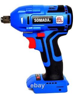 SOMADA Cordless Power Impact Wrench, 1/2 Impact Gun