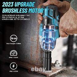 Seesii Brushless Power Impact Wrench, Cordless, 1/2 inch Max High Torque 479 with