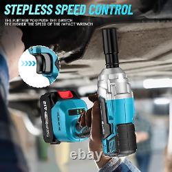 Seesii Brushless Power Impact Wrench, Cordless, 1/2 inch Max High Torque 479 with