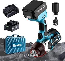 Seesii Cordless Impact Wrench, 1180Ft-lbs(1600N. M) Electric Impact Wrench Gun
