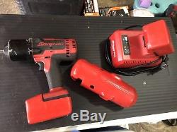 Snap-On 1/2 Drive Impact Wrench CT8850 18 V Cordless W\ Charger And 2 Batteries