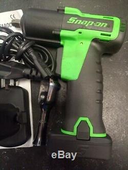 Snap On 3/8 Green Cordless Impact Wrench Kit 14.4V CTEU761AG