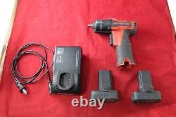 Snap-On CT761A 14.4v 3/8 Cordless Impact Wrench Tool With 2 Batteries and Charger