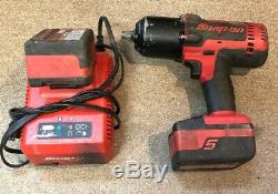 Snap On CT8850 1/2 Cordless Impact Wrench With Charger And 2 Batteries 18V