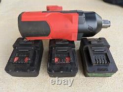 Snap On Impact Wrench CT9100 18V Cordless 3/4 Tool 3 Batteries Charger