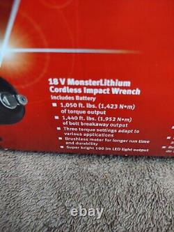 Snap-on POWER BLUE 1/2 Drive 18v Cordless Impact Wrench CT9080MBDB With Battery