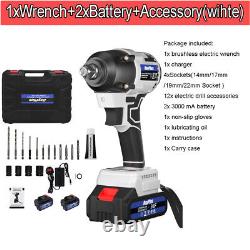 Tool Cordless Impact Wrench 1/2 Driver Wrench Gun with 1/2 Battery US Shipping