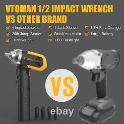 VTOMAN V700 ToolCore Impact Wrench 700 N. M Portable 1/2 Cordless