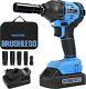WISETOOL Cordless Impact Wrench-1/2, Brushless, Max Torque 260 ft-lbs, 2.0A Battery
